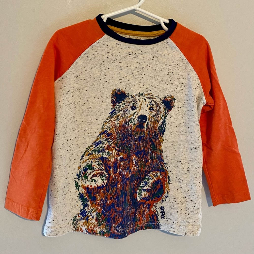 FatFace Toddler Boys Size 3/4 Graphic Long Sleeve Tee